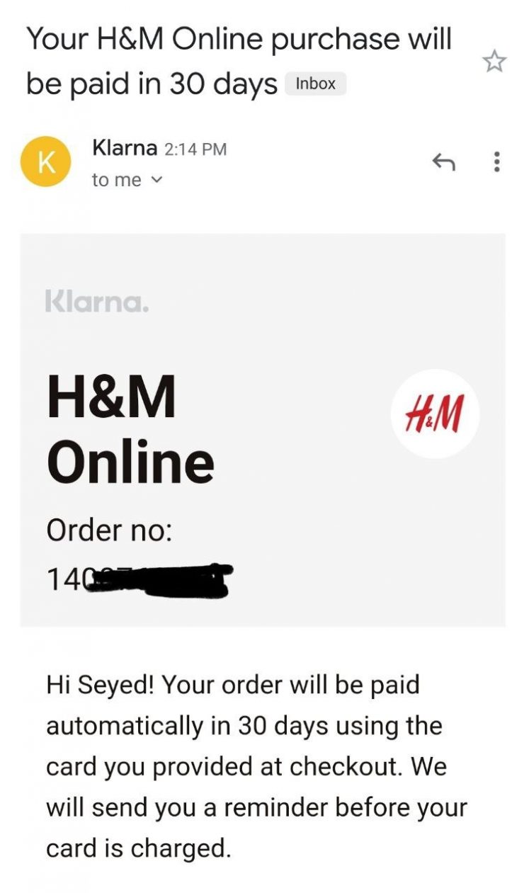 از سایت H&M خرید کنید، پولش رو یک ماه بعد پرداخت کنید!